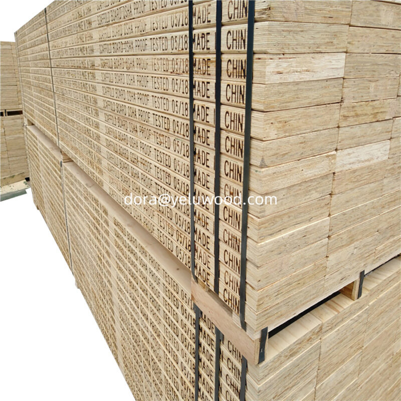 China-Made Pine LVL Scaffold Board, H20 Waterproof Coating, Outdoor Structural Use